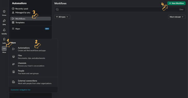 Slack: New workflow